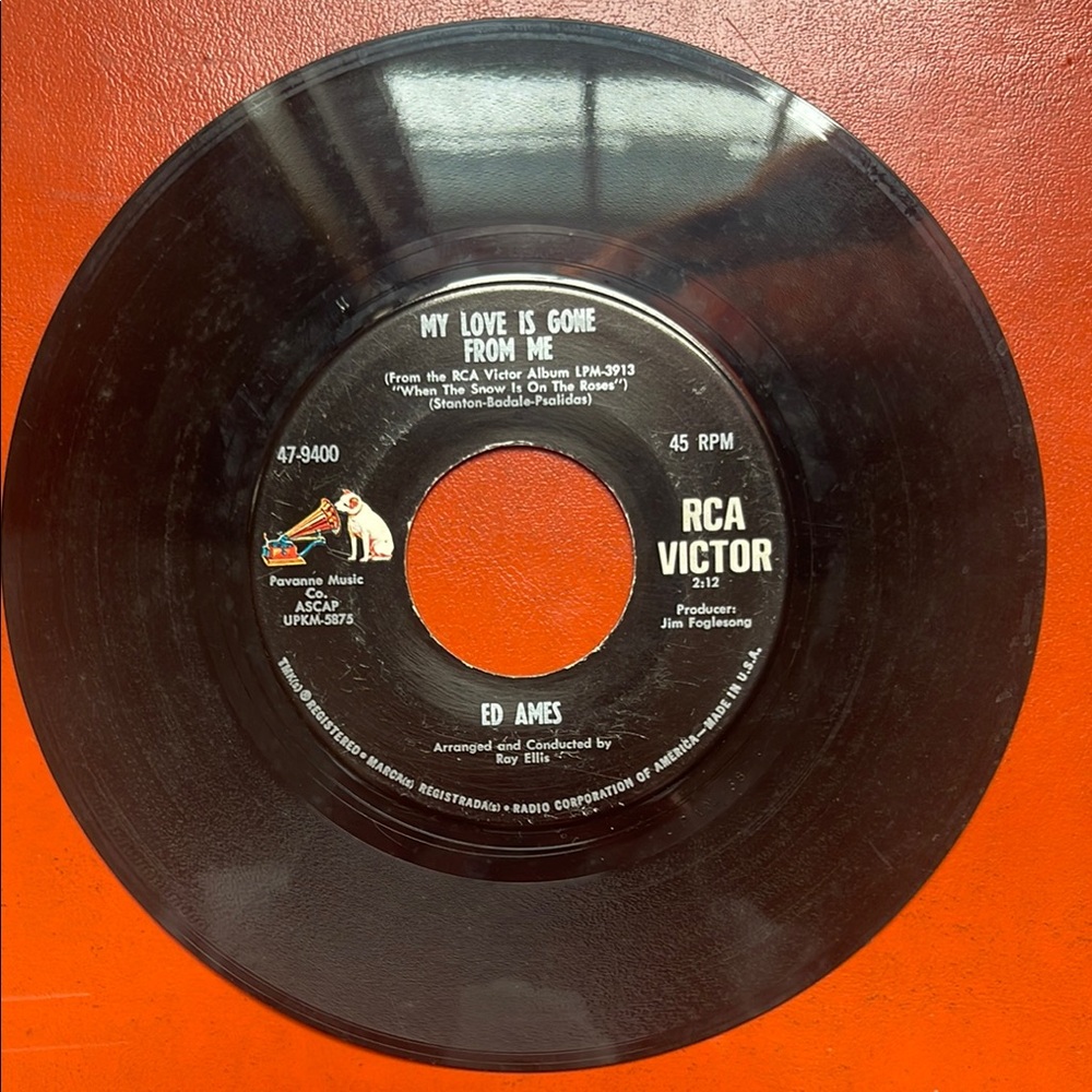 RCA Victor Vinyl Record 45 rpm Ed Ames